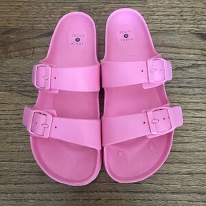 Shade & Shore Neida EVA Two Band Footbed Slide Sandals